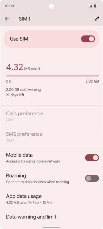 The total data usage is displayed.