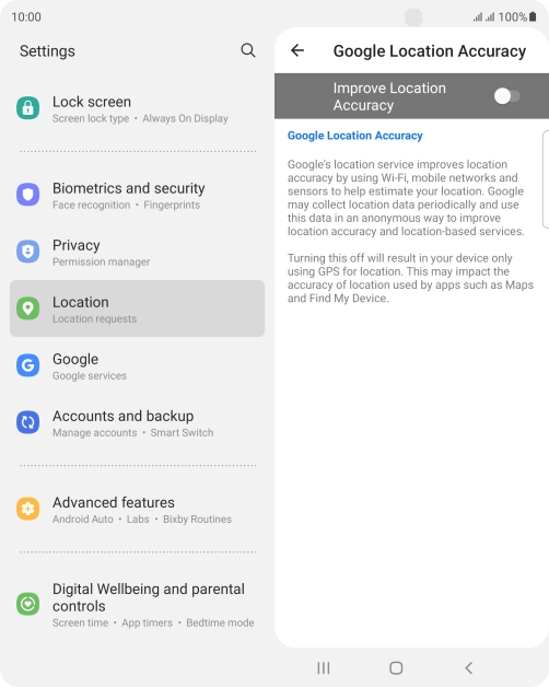 If you press the indicator next to 