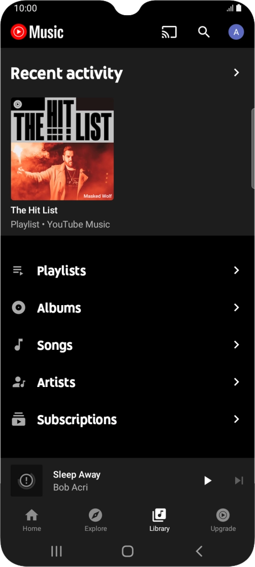 Press the required category and go to the required audio file.