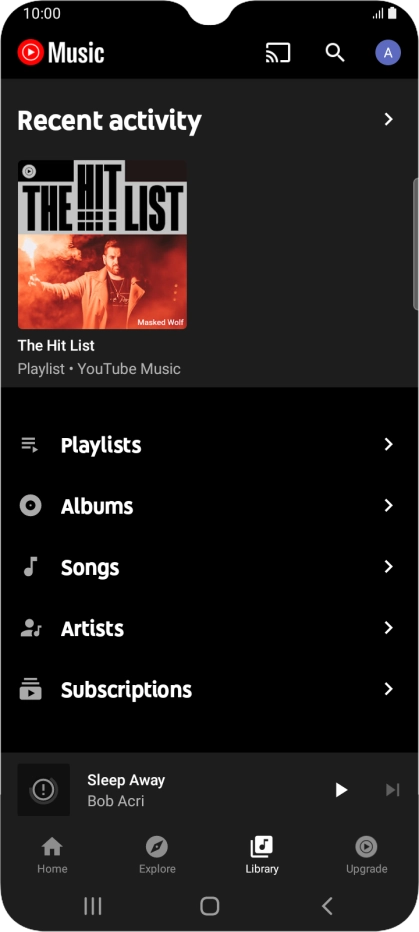 Press the required category and go to the required audio file.