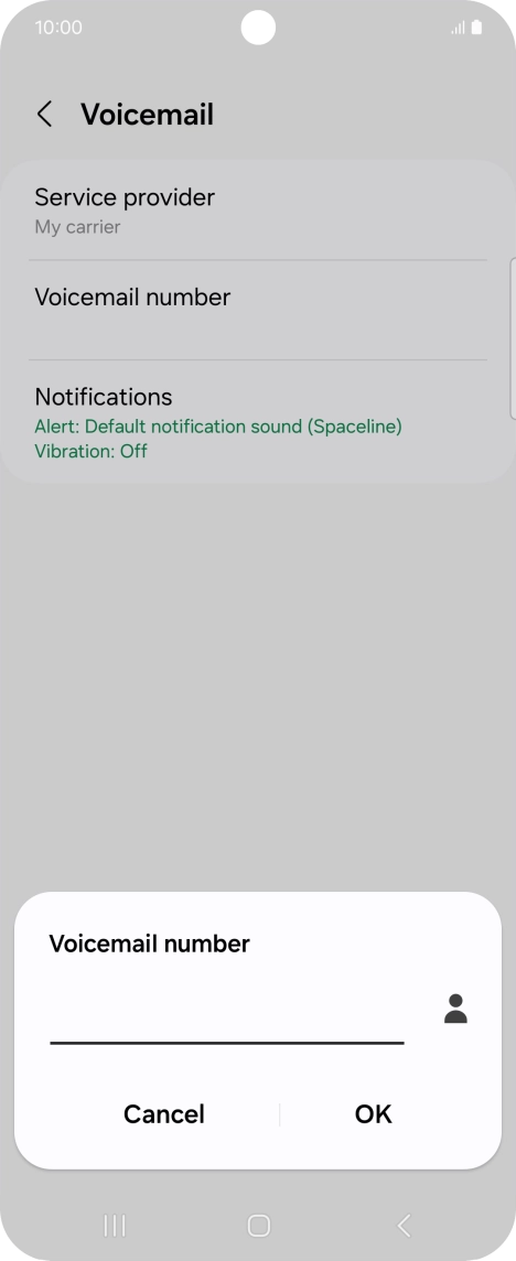 Key in +447953222222 and press OK.