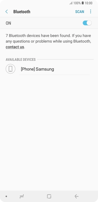 Press the required Bluetooth device and follow the instructions on the screen to pair the device with your phone.