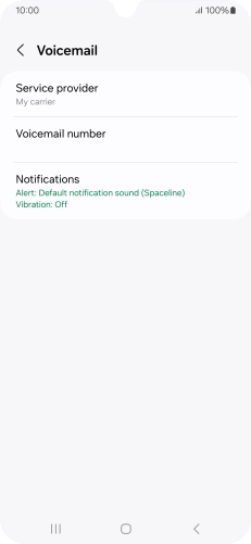 Press Voicemail number.