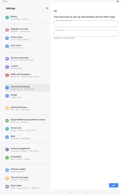 Press the field below 