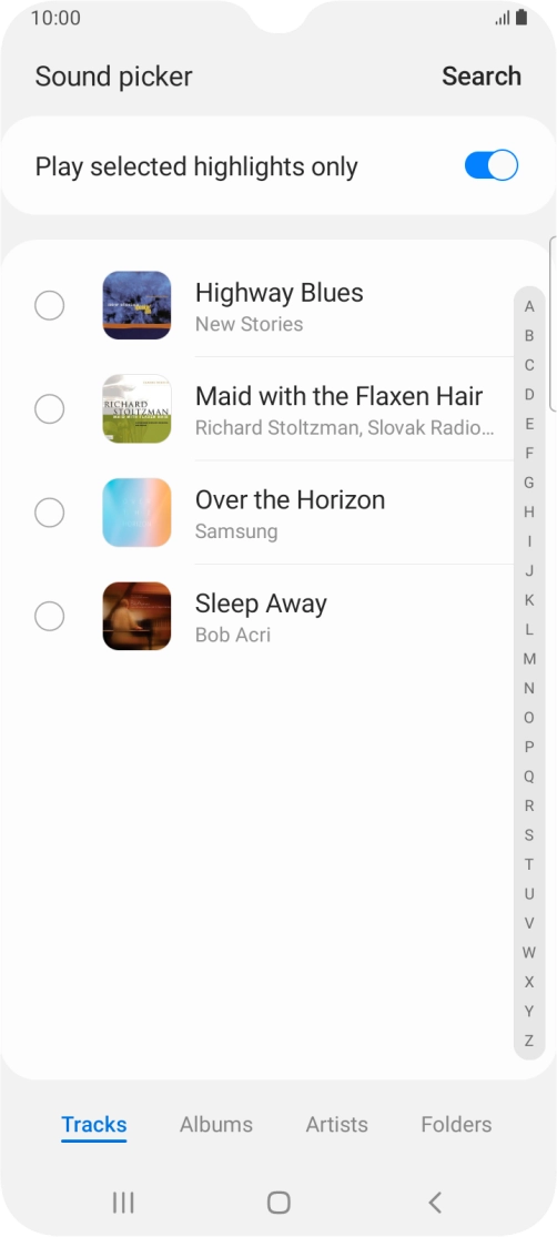 Press the required ring tones to hear them.