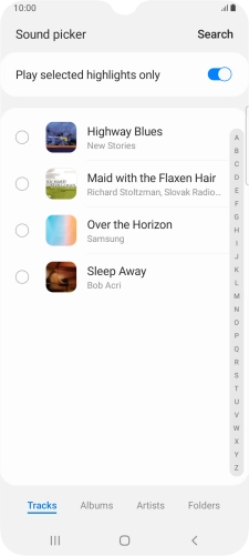Press the required ring tones to hear them.