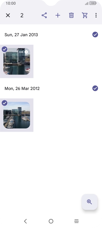 Press the share icon.