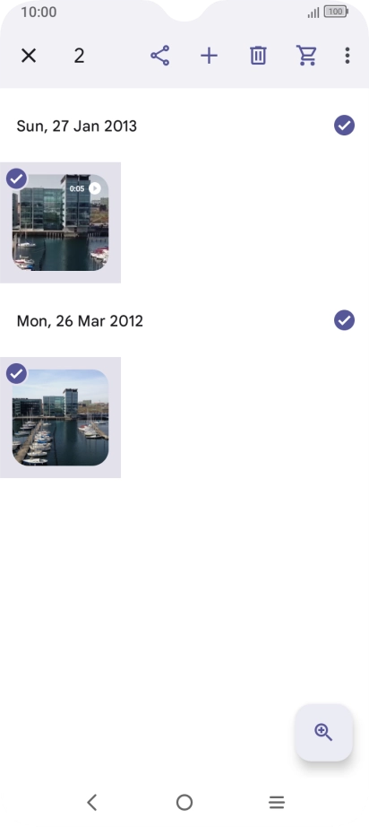 Press the share icon.