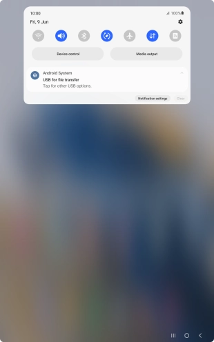 Press Tap for other USB options..