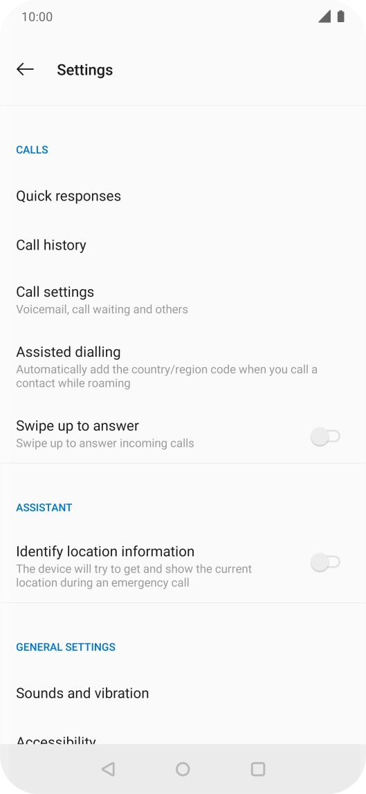 Press Call settings.