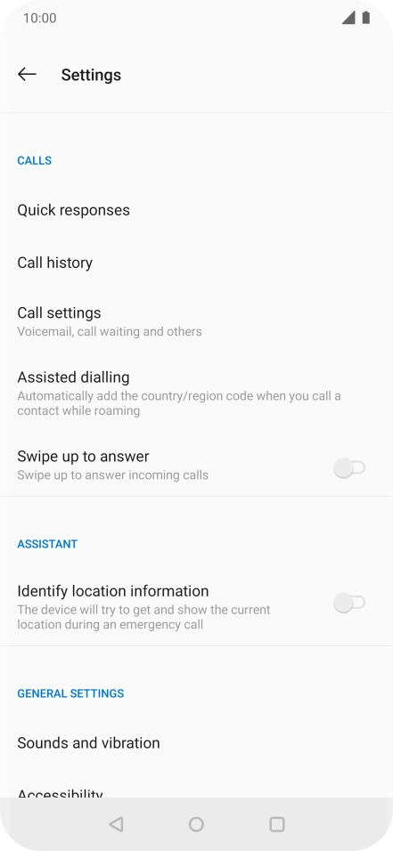 Press Call settings.