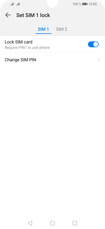 Press the required SIM.