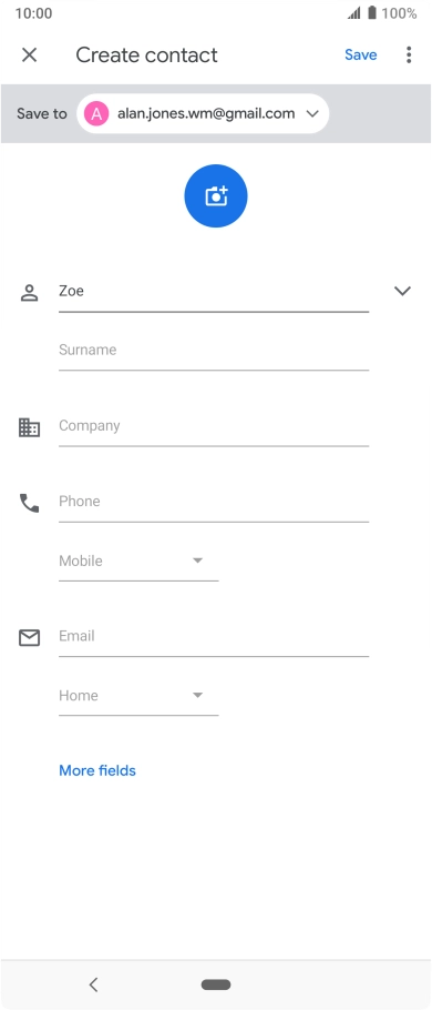 Press Surname and key in the last name.