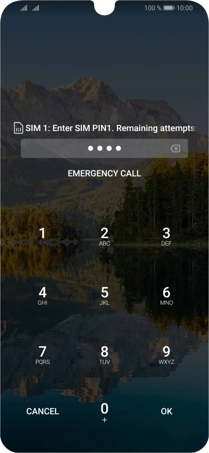 If you're asked to key in your PIN, do so and press OK. The default PIN is 1111.
