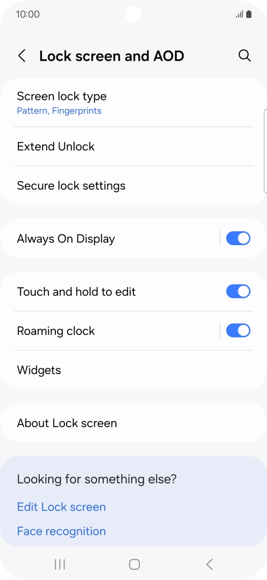 Press Screen lock type and key in the additional phone lock code you created earlier.