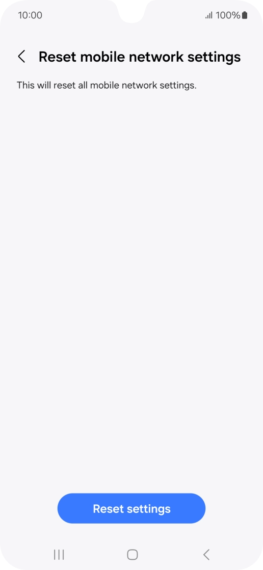 Press Reset settings.