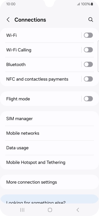 Press Data usage.