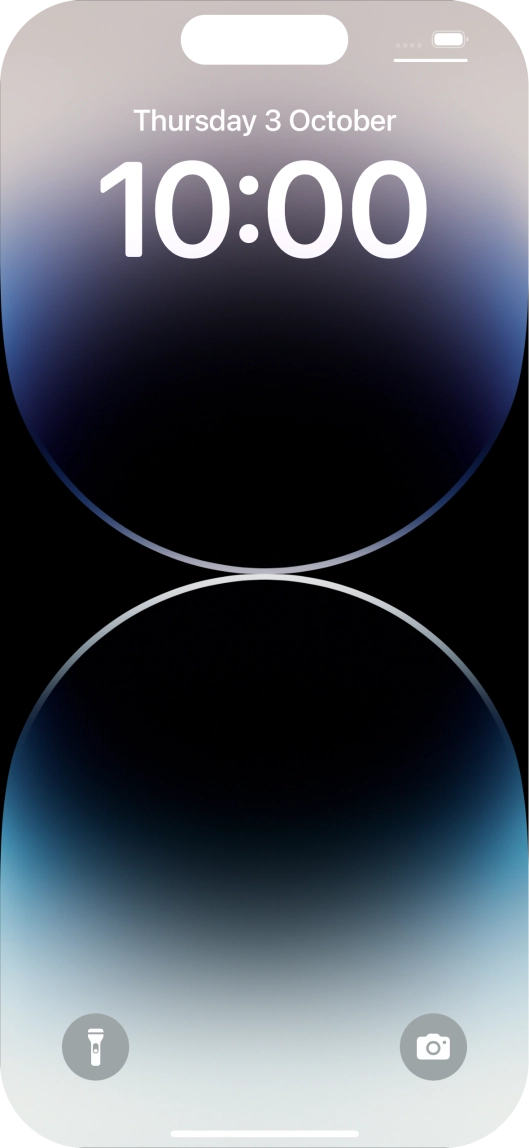 Slide your finger upwards starting from the bottom of the screen.