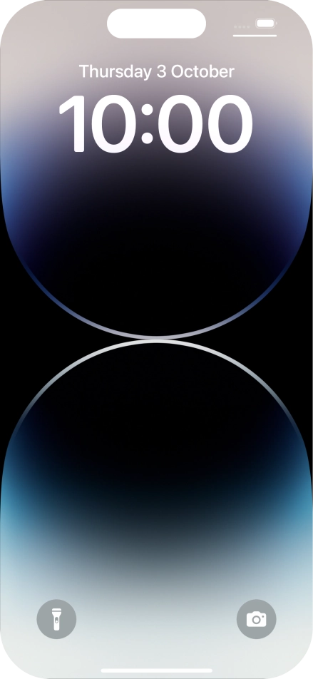 Slide your finger upwards starting from the bottom of the screen.