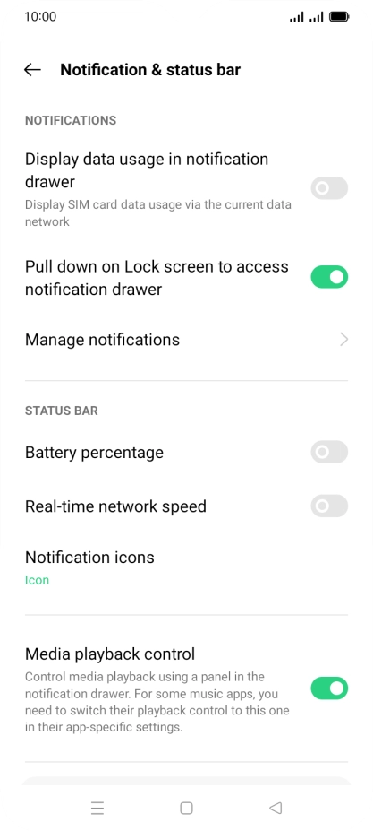 Press Manage notifications.