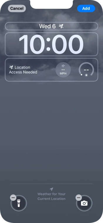 To customise the way the lock screen date is displayed, press the date widget and follow the instructions on the screen to find the required widget display mode.
