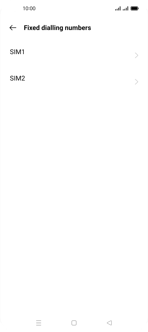 Press the required SIM.