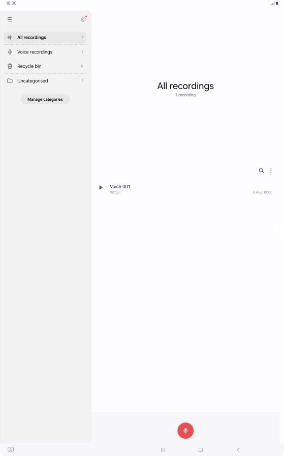 Create a new recording or open a previously saved recording.