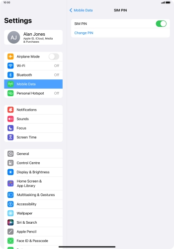 Press the indicator next to 