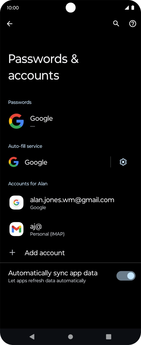 Press the indicator next to 