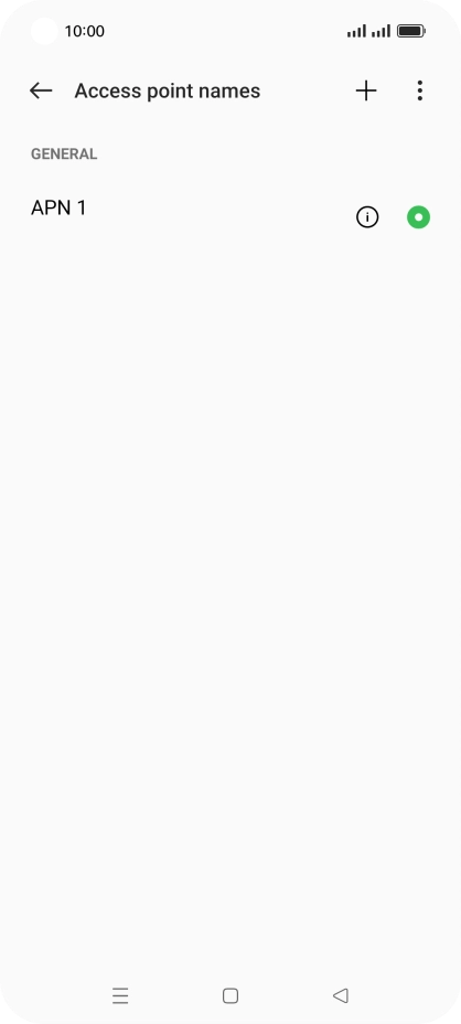 Press the new data connection icon.