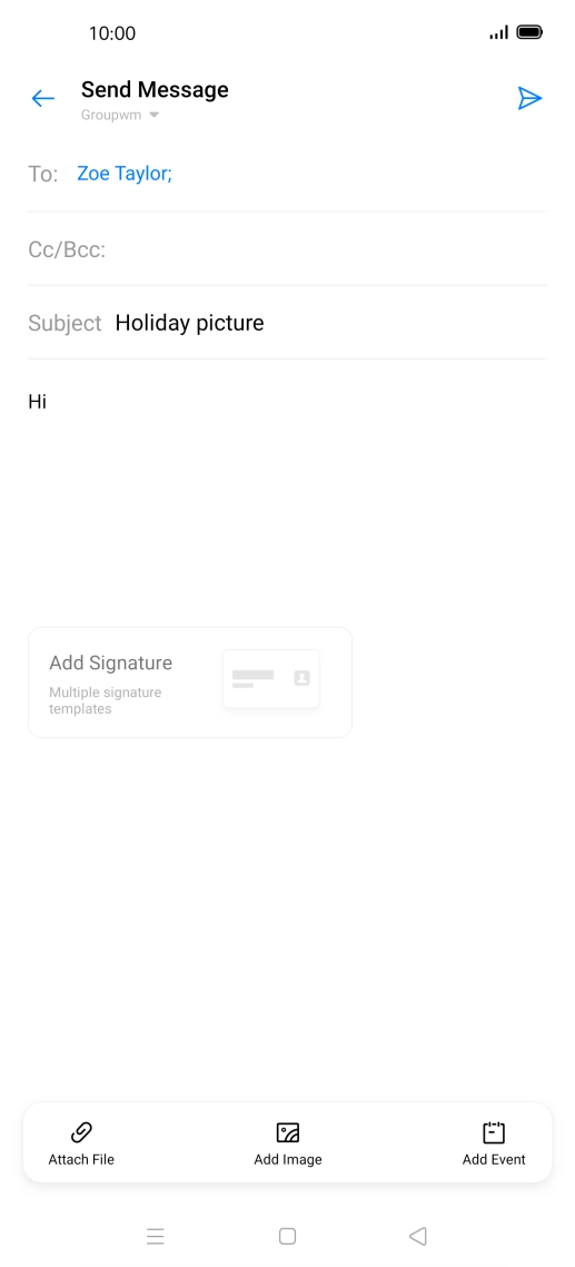 Press Attach File and go to the required folder.
