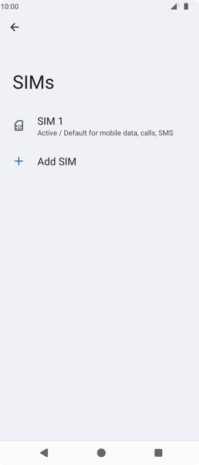 Press the name of the SIM.