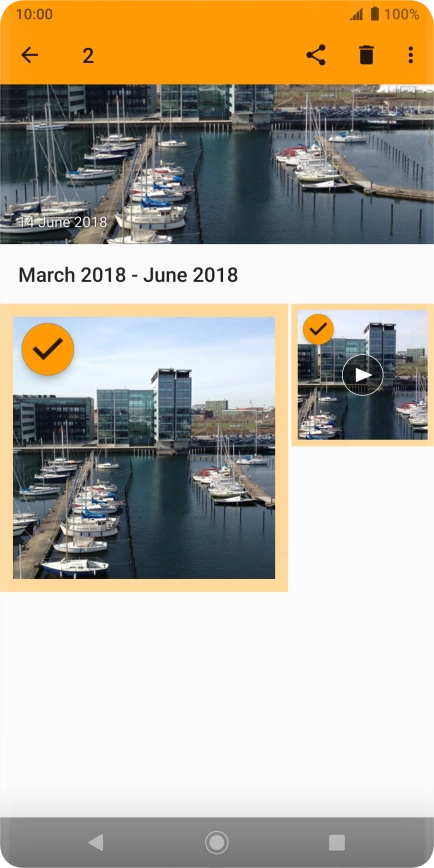 Press the share icon.