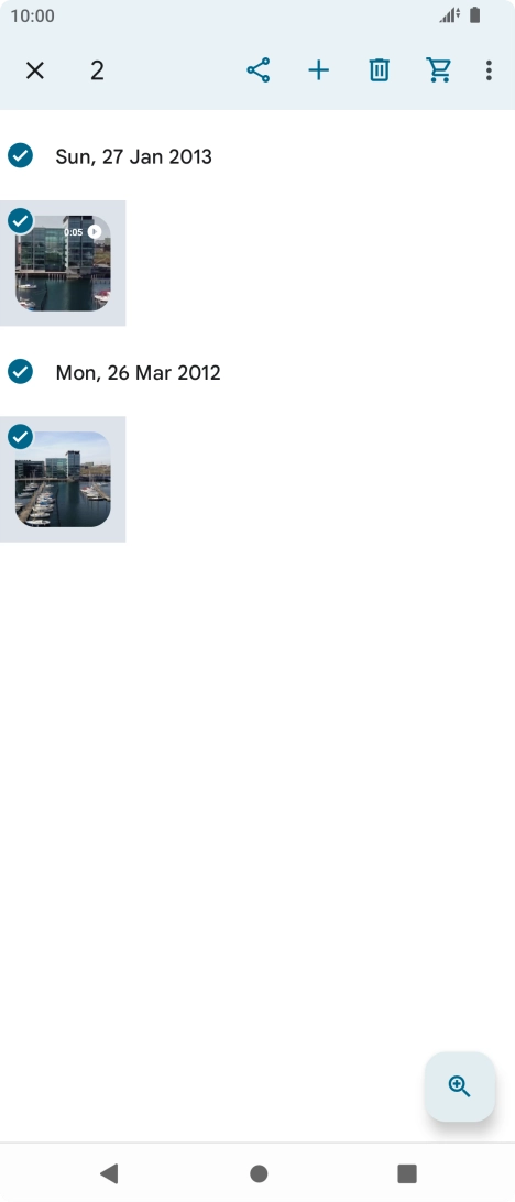 Press the share icon.