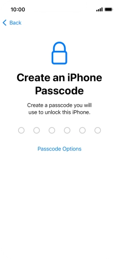 Press Passcode Options.