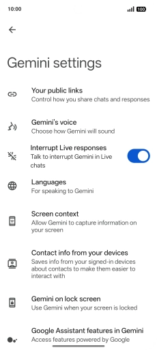 Follow the instructions on the screen to select the required settings.