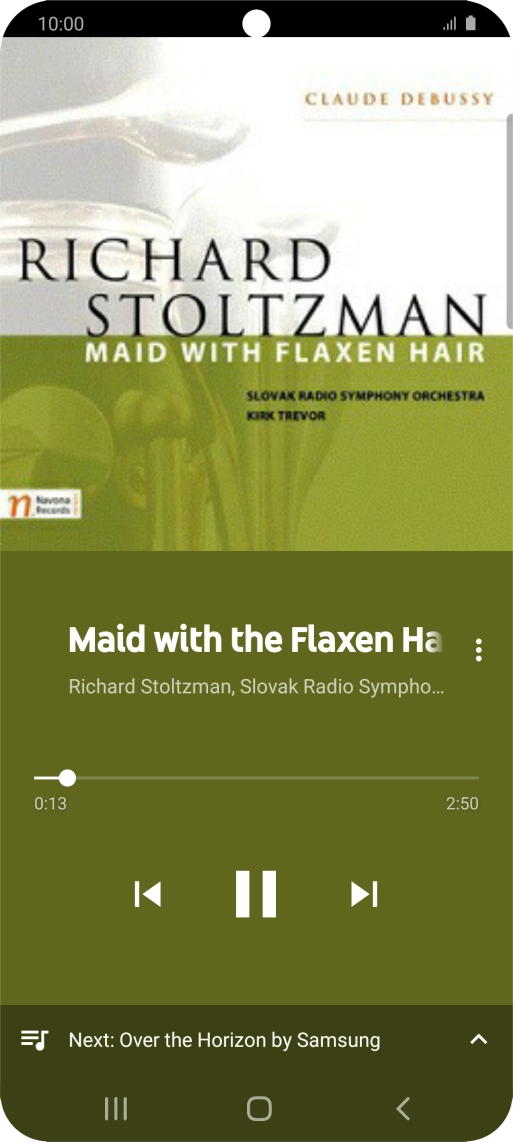 Press arrow right to go to the next audio file.