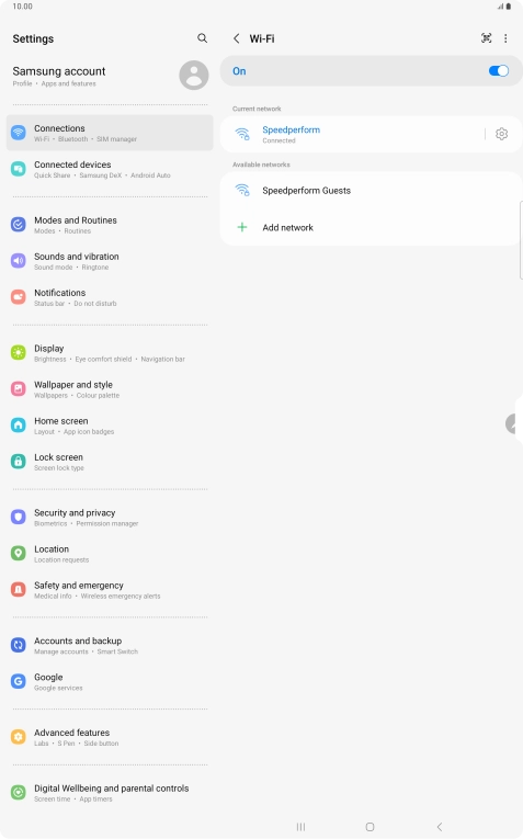 Press the Home key to return to the home screen.