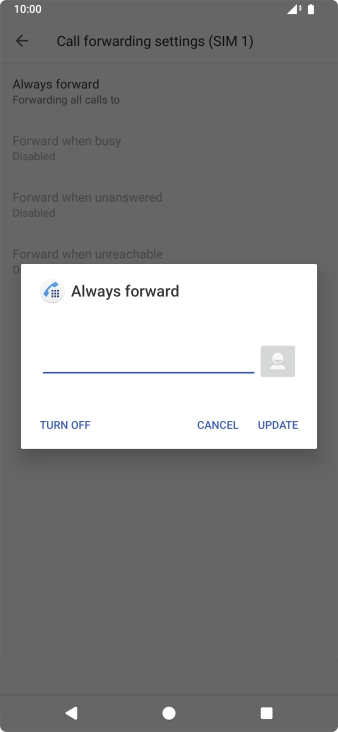Press TURN OFF.