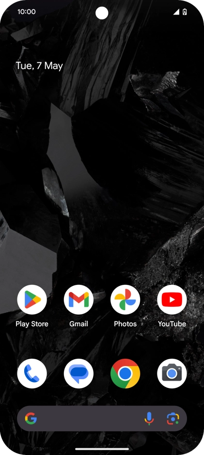 When the battery charging icon is displayed, charging is in progress.