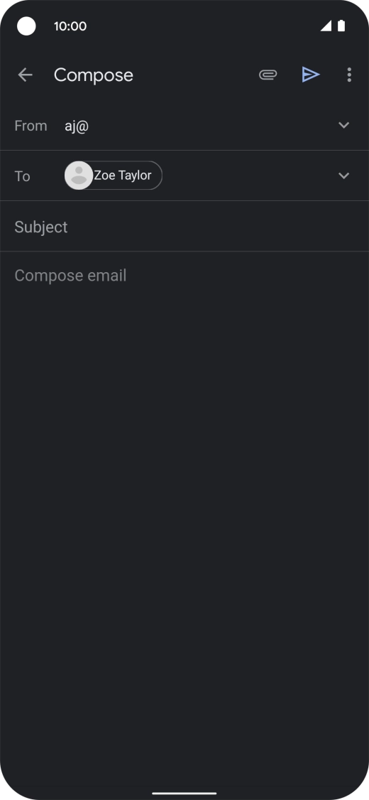 Press Subject and key in the required subject.