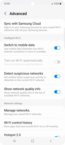 Press the indicator next to 