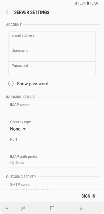 Press the field below 