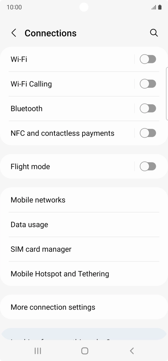 Press Mobile networks.