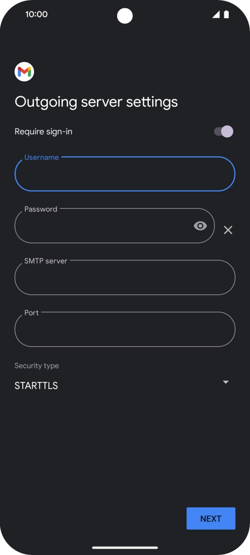 Press the field below 