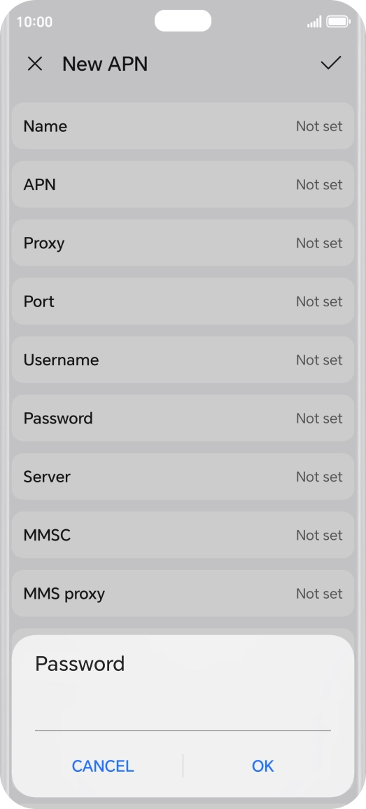 Key in secure and press OK.