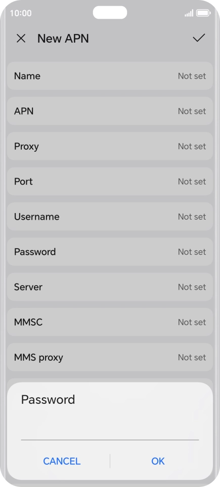 Key in secure and press OK.