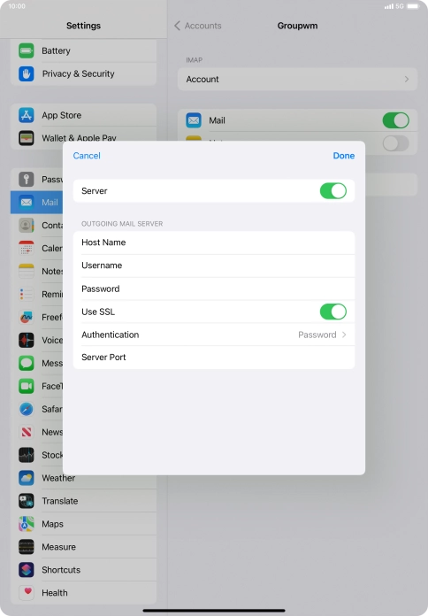Press Authentication.