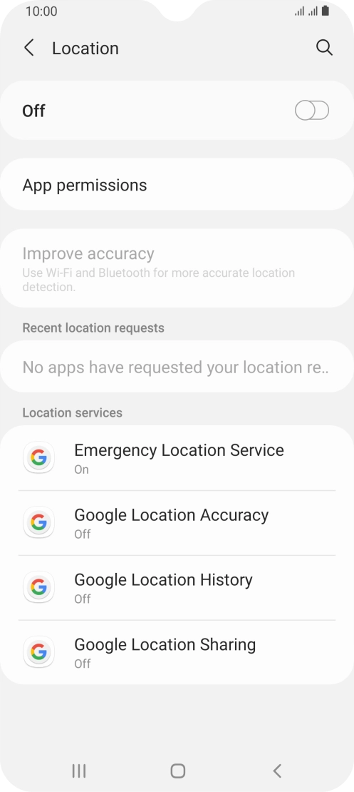 Press the indicator to turn the function on or off.
