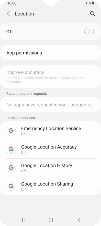Press the indicator to turn the function on or off.